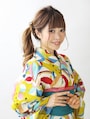 ロング浴衣・サイドポニーテールで作る簡単アップヘアアレンジ