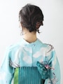 【ショート浴衣】巻き髪くるりんぱで作る浴衣ヘアアレンジ