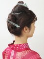 トップからハチにかけて丸くブロッキング