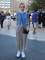 ストライプ柄パンツ