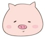 ぶた　動物　イラスト　カラー　かわいい