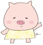 ぶた　動物　イラスト　カラー　かわいい