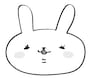 うさぎ　動物　イラスト　白黒　かわいい