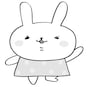 うさぎ　動物　イラスト　白黒　かわいい