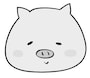 ぶた　動物　イラスト　白黒　かわいい