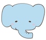 ぞう　動物　イラスト　カラー　かわいい