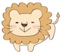 ライオン　動物　イラスト　カラー　かわいい