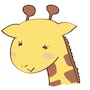 キリン　動物　イラスト　カラー　かわいい