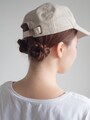 低めのお団子なので帽子も楽々かぶれちゃう