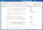 Word：変更履歴をオンにして、文書の校正をした文書です。手書きでコメントも入れてみました。