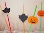 ストローもハロウィンモチーフでかわいらしく