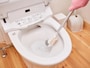 トイレ掃除・手順2：トイレ用ブラシでこする
