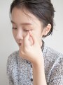 細い毛束で引き出す