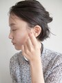 細い毛束で引き出す