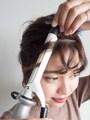 くるくるウェーブバングの巻き方