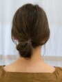 輪っかが崩れないようにキツめに結ぶ