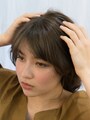 表面の毛の根元～中間くらいにつけておくと束っぽくなり、こなれて見える