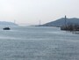 遊覧船から見た明石海峡大橋