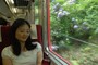 車窓から楽しめるあじさい