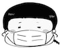イラスト　マスク　女の子　無料　白黒