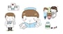 イラスト　病院　医者　看護師　診察　薬　医療