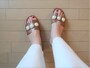 ZARA  パール付きレザーフラットサンダル　5990円（税込）