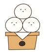 お月見イラスト  月見 十五夜 お月見団子 無料 フリー かわいい カラー