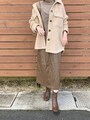 トレンドのシャツジャケットはボア素材で可愛さをプラス　出典：WEAR