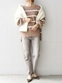 ボーダーやニットなどを取り入れた秋冬の定番コーデを更新してくれます　出典：WEAR