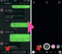 「トーク」画面の「カメラ」マークを選択後に「アバター」をタップする