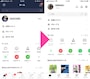 左が旧アプリ画面で、右が新アプリ画面（iPhone使用・以下同）。ネイビーのヘッダー部分がなくなり、全体に表示する内容が増えている