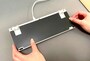 キーボードの裏側に貼り付けて利用します