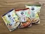 myこなべ 鍋つゆ濃縮タイプ。左から「焼あごだし」「キムチ」「ごま豆乳」：各188円。