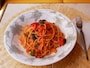 ナポリタンスパゲッティー（650円）はケチャップにプラスした隠し味が決め手