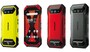 京セラの5G対応タフスマートフォン「TORQUE 5G」。左からイエロー、レッド、ブラック
