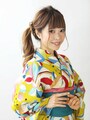 ロング浴衣・サイドポニーテールで作る簡単髪型