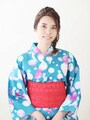 ロングヘアの浴衣髪型・大人に似合う三つ編みヘアアレンジ
