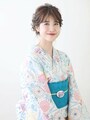ミディアムの浴衣に似合う髪型・ゆるお団子