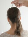 浴衣髪型を作る際の紐ゴムの使い方