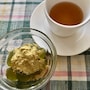 国産大豆の黒豆茶とわらび餅