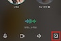 音声やビデオで通話を開始したら、画面右下の「▶（再生）」マークをタップ