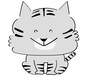 年賀状,イラスト,トラ,寅,虎,2022,無料,フリー,白黒