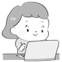 イラスト,無料,パソコン,デジタル,スマホ,タブレット,白黒