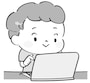 イラスト,無料,パソコン,デジタル,スマホ,タブレット,白黒