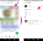 「LINE VOOM」画面の右上にある「（自分の）プロフィール」アイコンをタップする。次の画面で「設定」アイコンをタップ