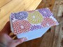 ふたのサイズに合わせてダイソーの「mtリメイクシートSOUSOU 菊づくし」をカットして貼っていく。