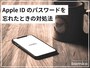 Apple IDのパスワードを忘れたときの対処法