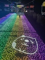 ナイトアトラクション「虹のリフト」から撮影