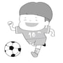 イラスト,無料,サッカー,スポーツ,部活動,習い事,モノクロ