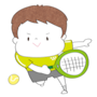 イラスト,無料,球技,テニス,スポーツ,部活動,習い事,カラー